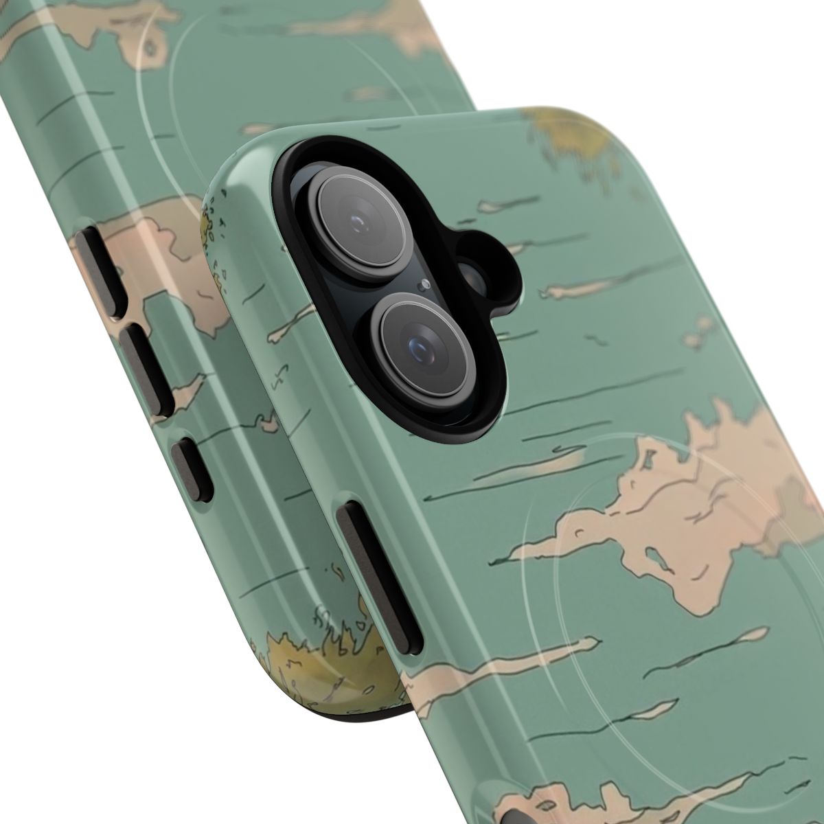 Beautifully designed phone case featuring a serene anime-style landscape - Detail