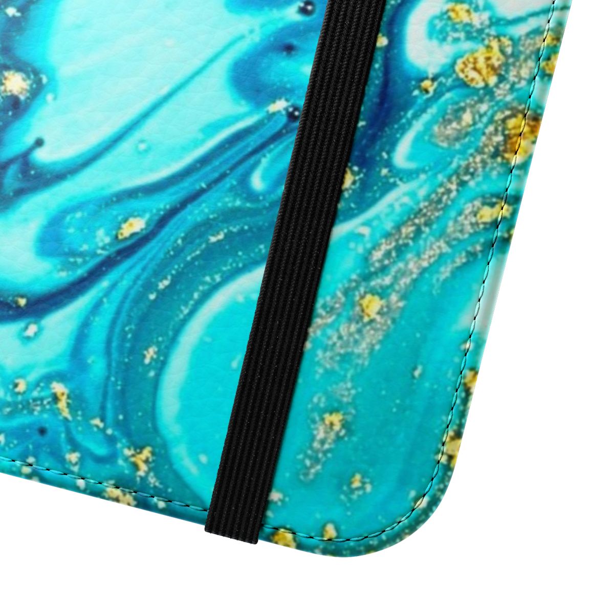 Artistic abstract fluid art phone case with marble, swirl, and tie-dye designs - Close Up