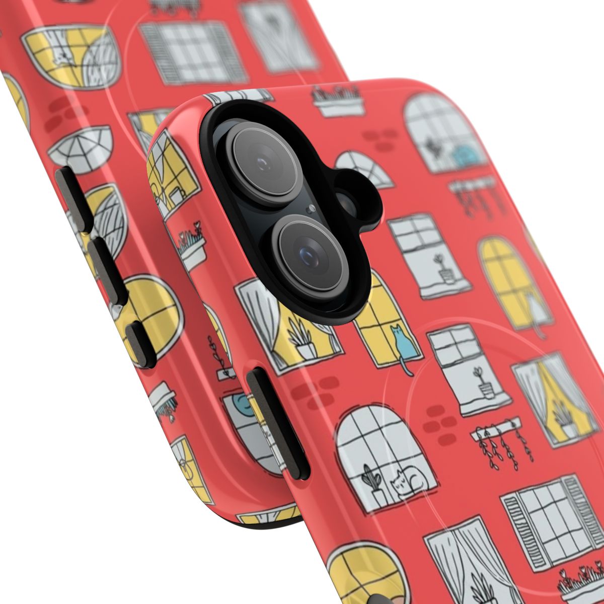 Stylish and protective phone case with windows-inspired design - Detail