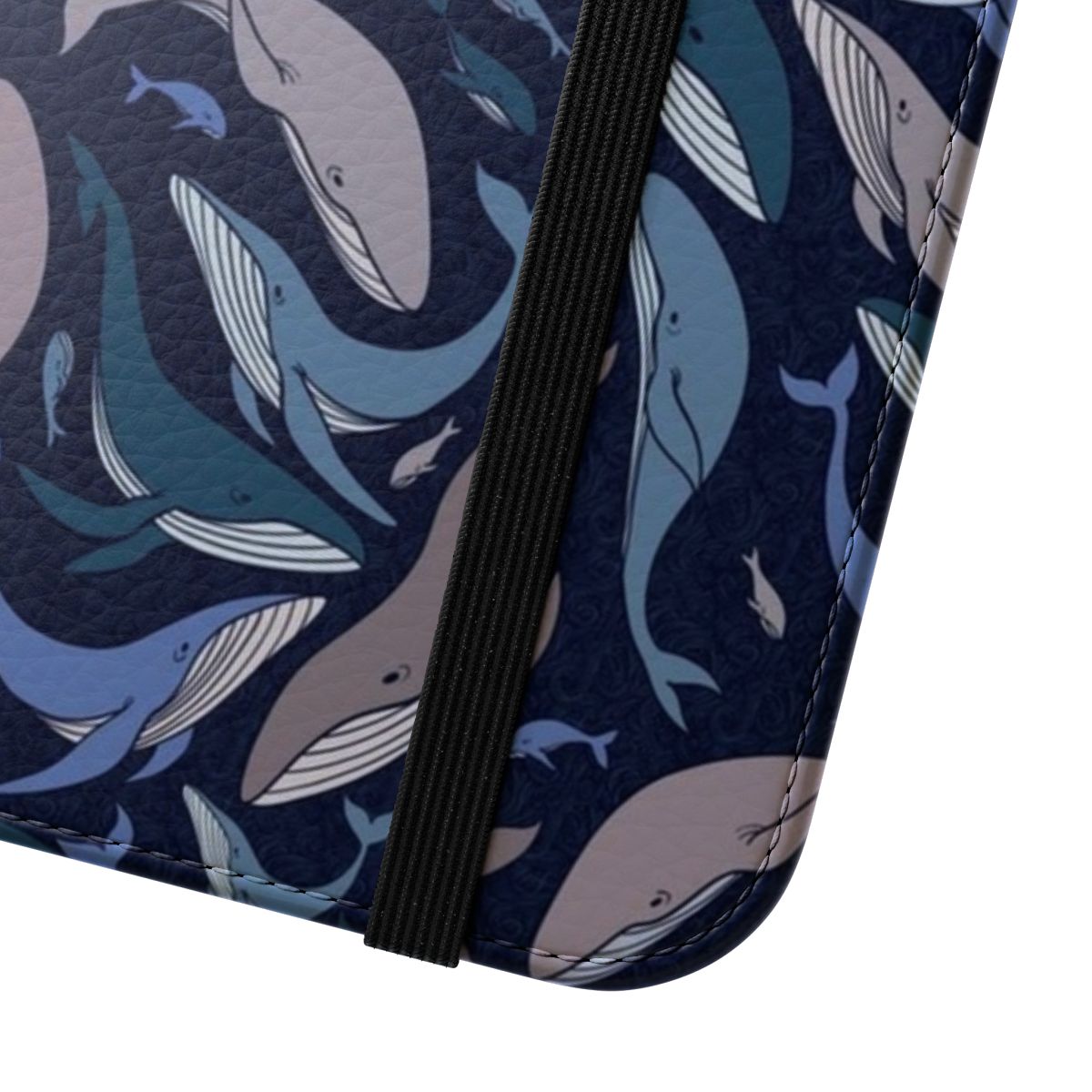 Colorful abstract whale pattern phone case - Close Up