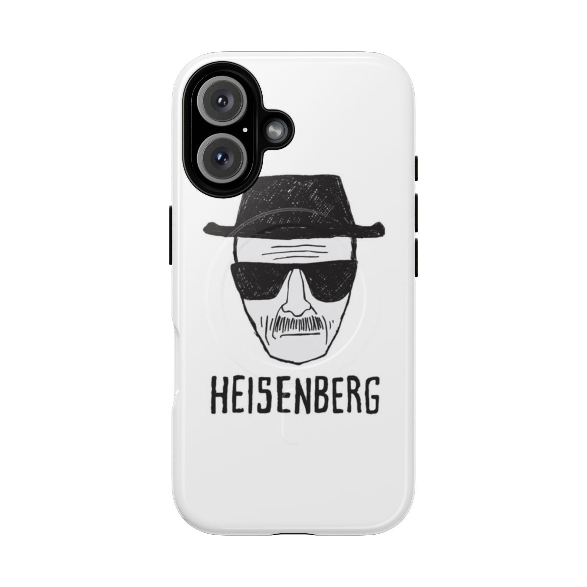 Magnetic phone case featuring a Heisenberg drawing from the TV series Breaking Bad