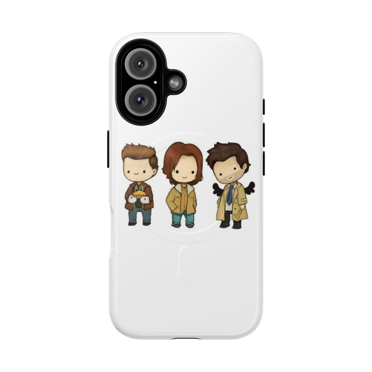 Supernatural-themed magnetic tough phone case with Dean and Sam Winchester designs