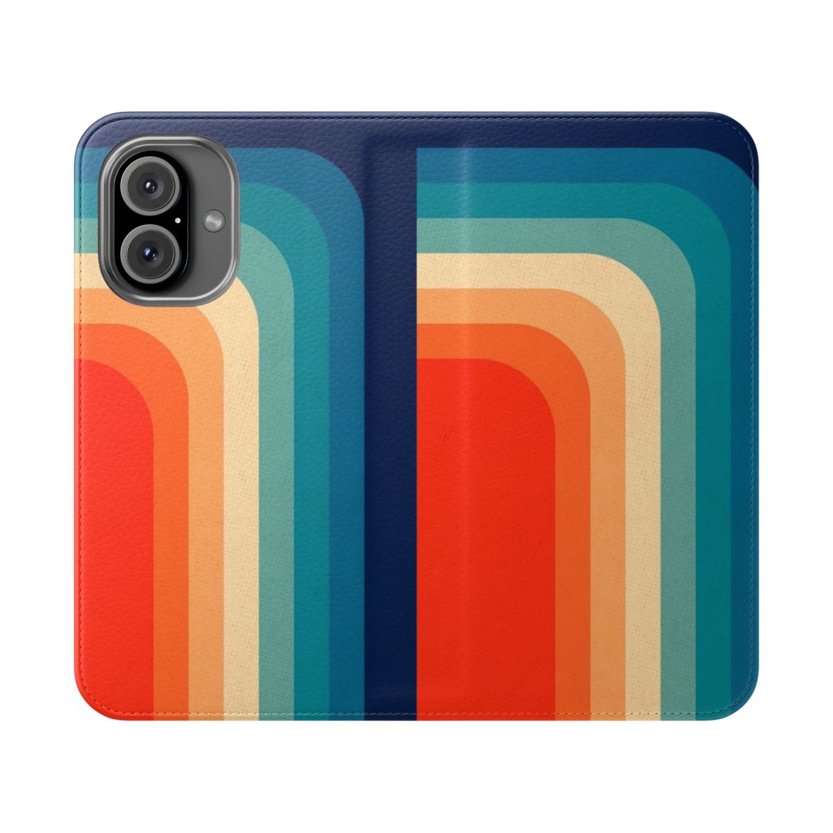 Retro 70s abstract cubist pattern phone case