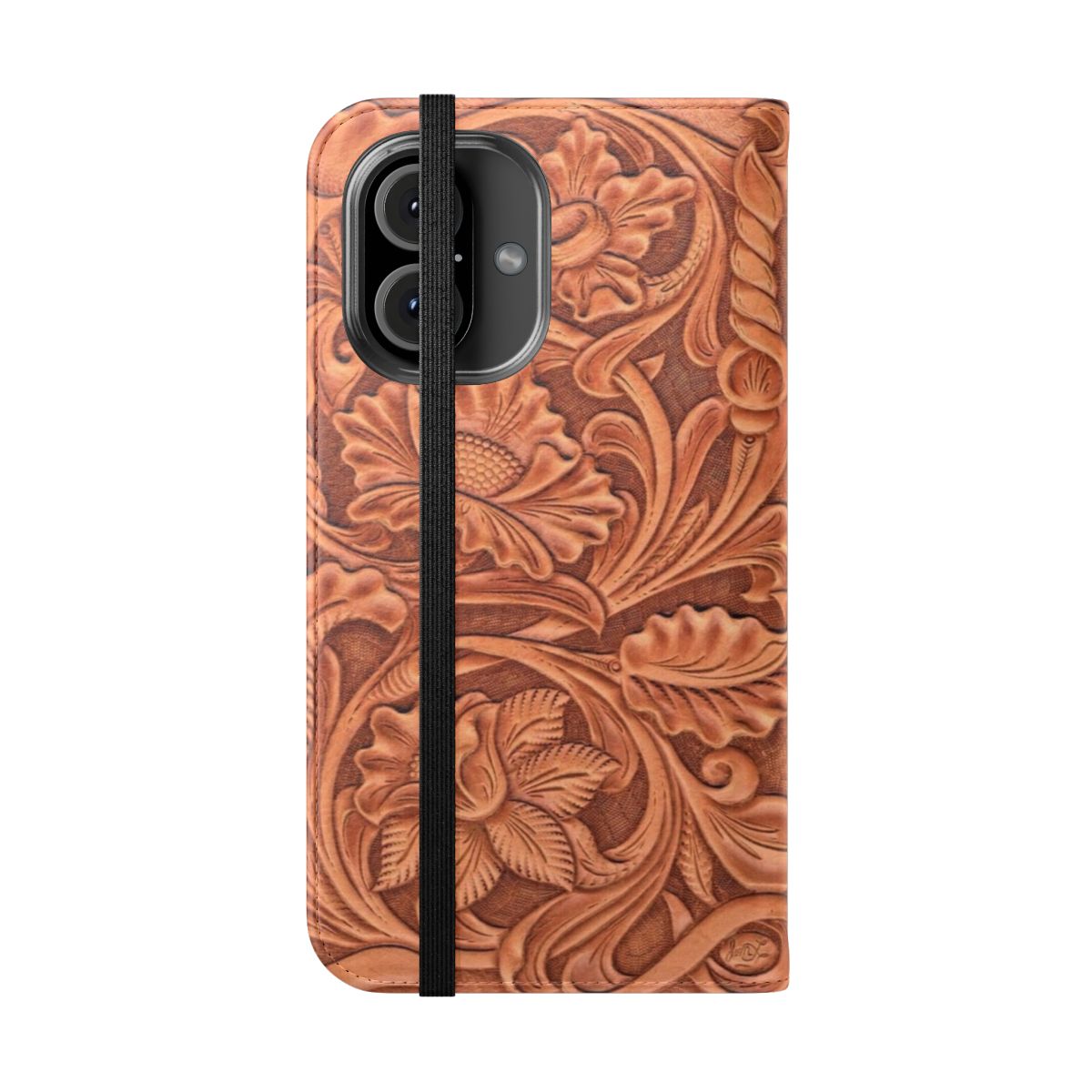 Rustic sunflower flip phone case cover - Folded Front