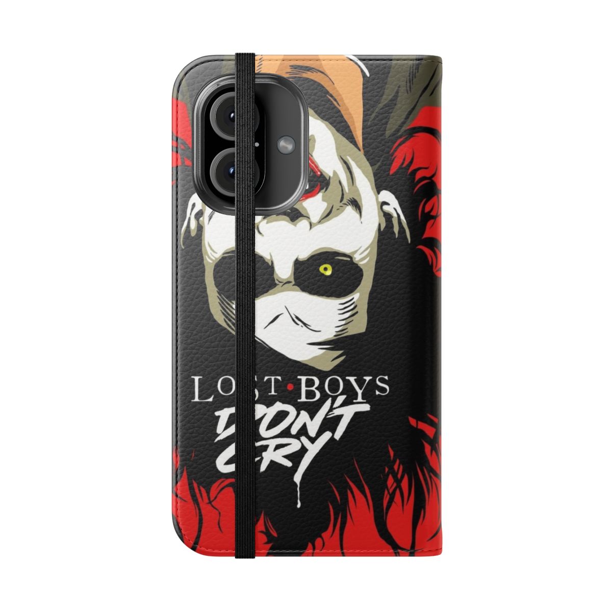 Dark and eerie phone case with gothic and horror-themed design for Lost Boys fans - Folded Front