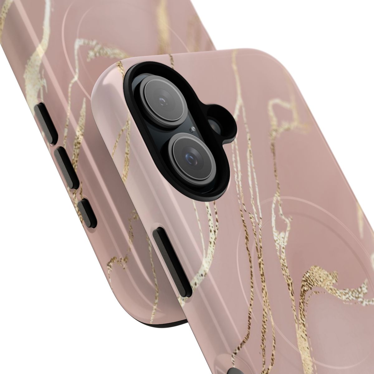 Rose gold marble pattern tough phone case - Detail