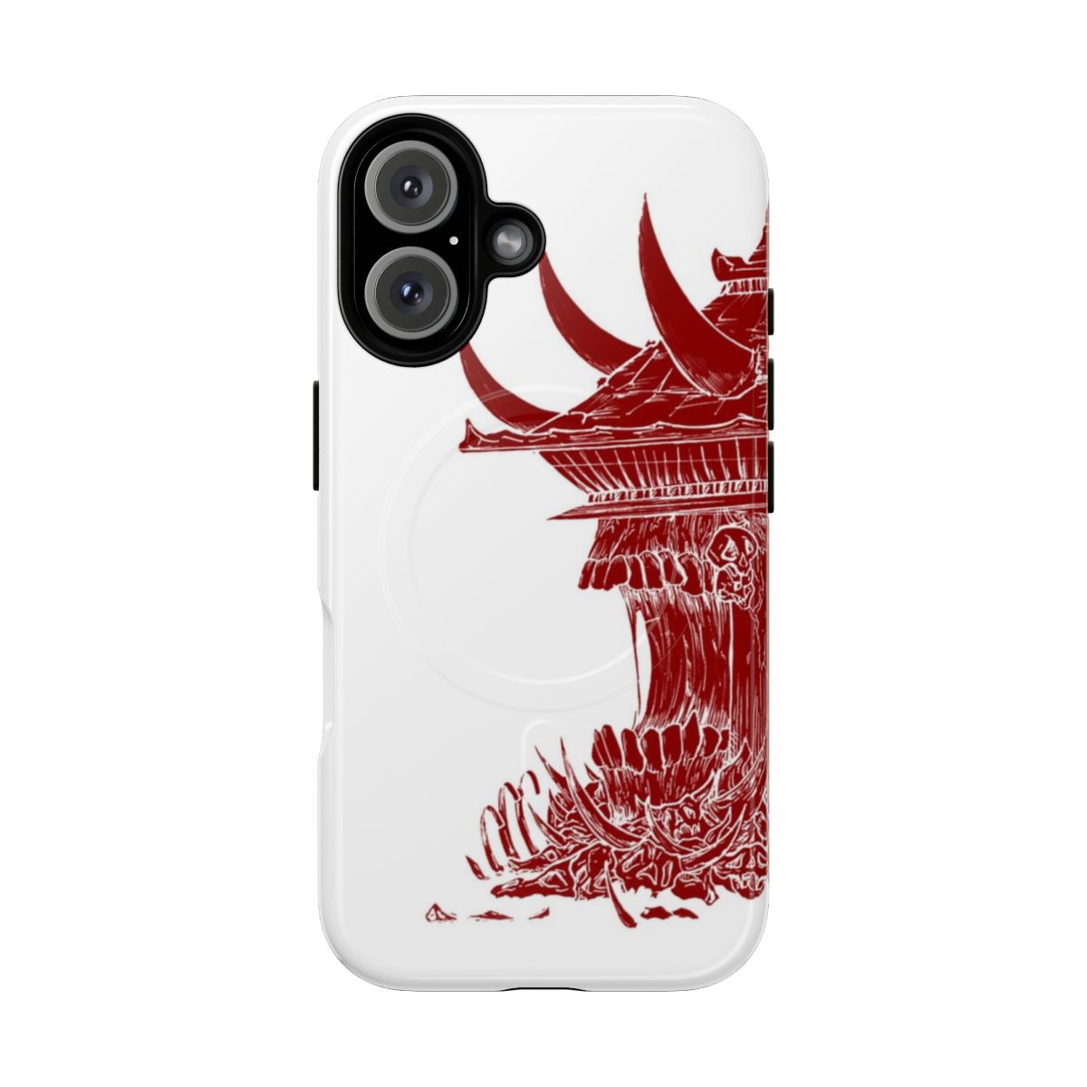 Jujutsu Kaisen-inspired phone case featuring the Malevolent Shrine design