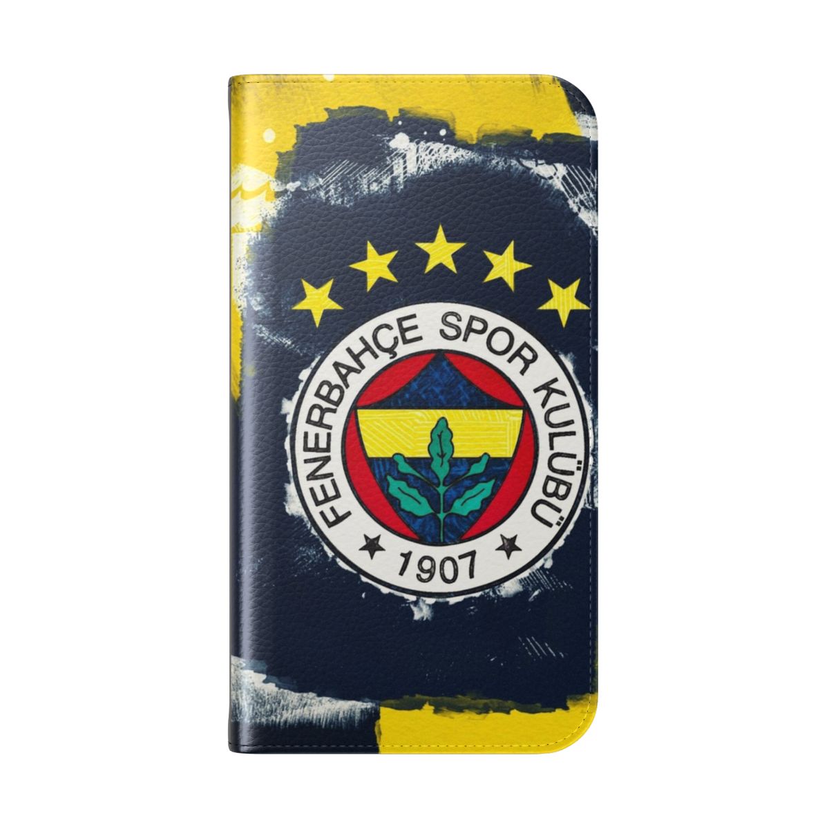 Fenerbahçe Inspired 5 Star Logo Phone Case for Smartphones - Folded Back