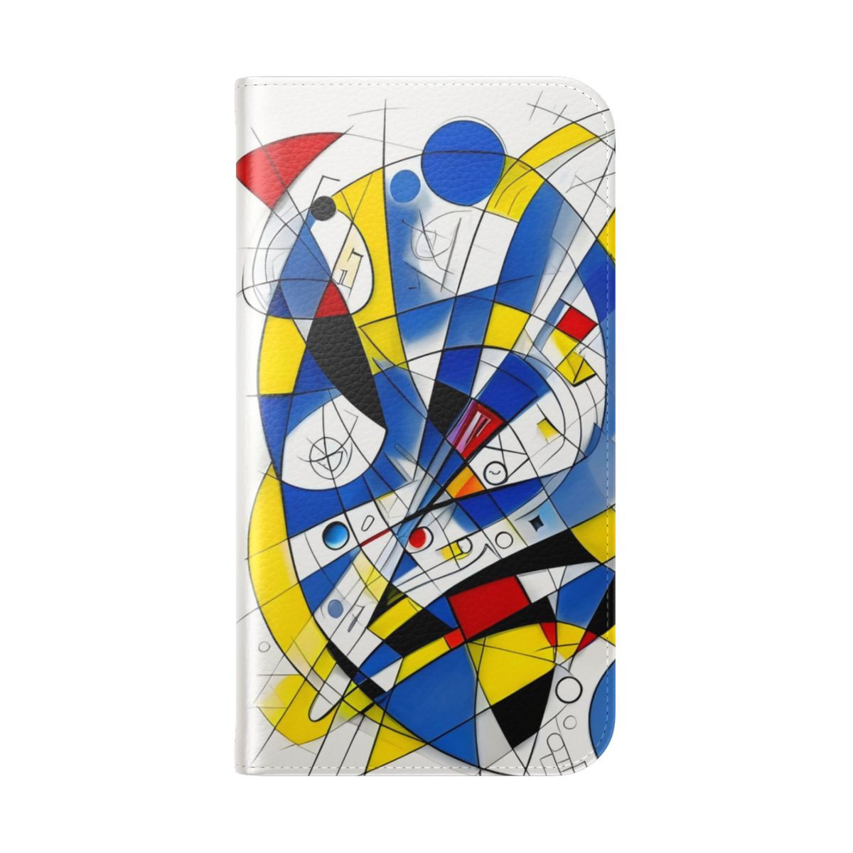 Stylish abstract art phone case with minimalist geometric patterns - Folded Back