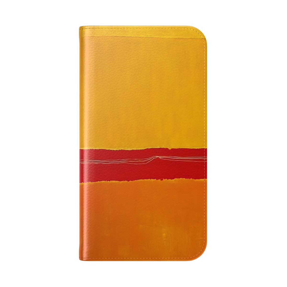 Vibrant retro abstract art phone case design inspired by the color field paintings of Mark Rothko. - Folded Back