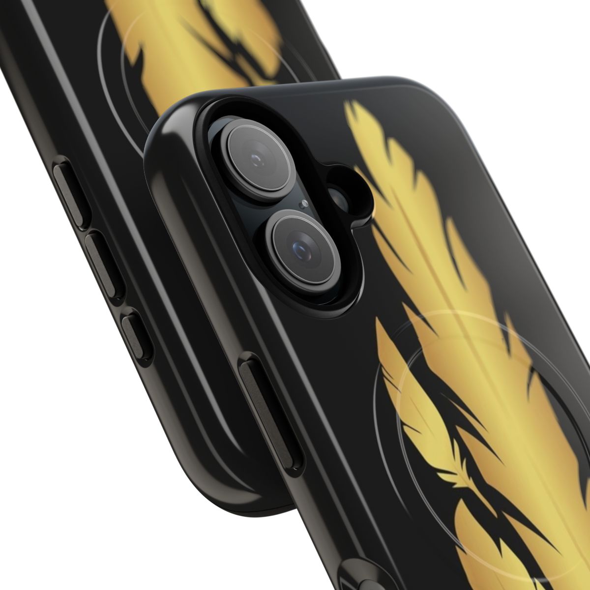 Golden feather design phone case inspired by the Destiny 2 video game - Detail