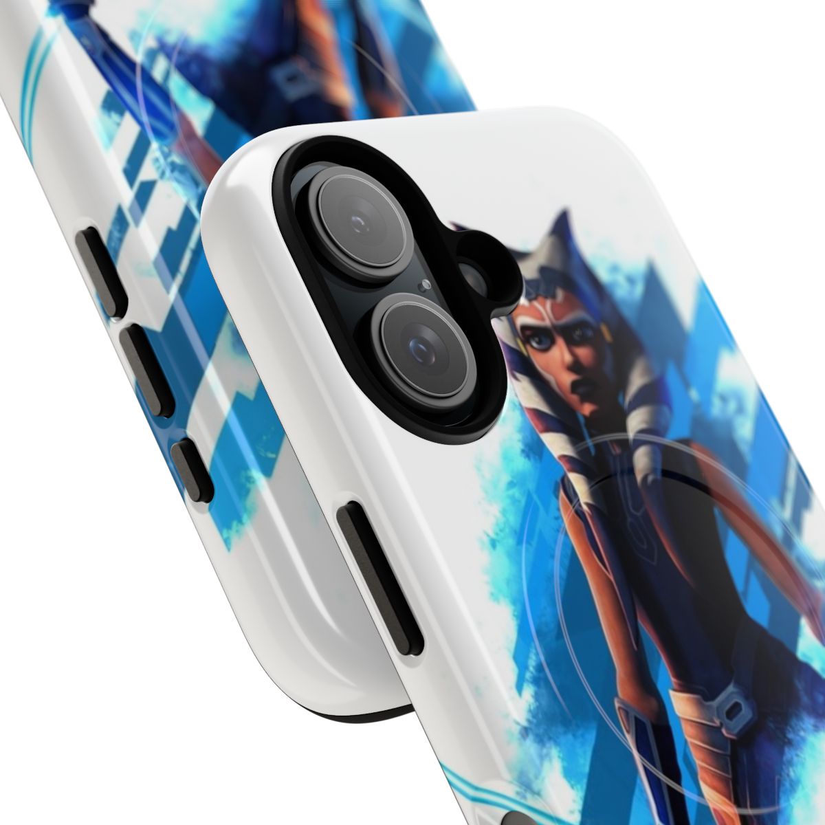 Ahsoka Tano-inspired magnetic tough phone case with Star Wars design - Detail