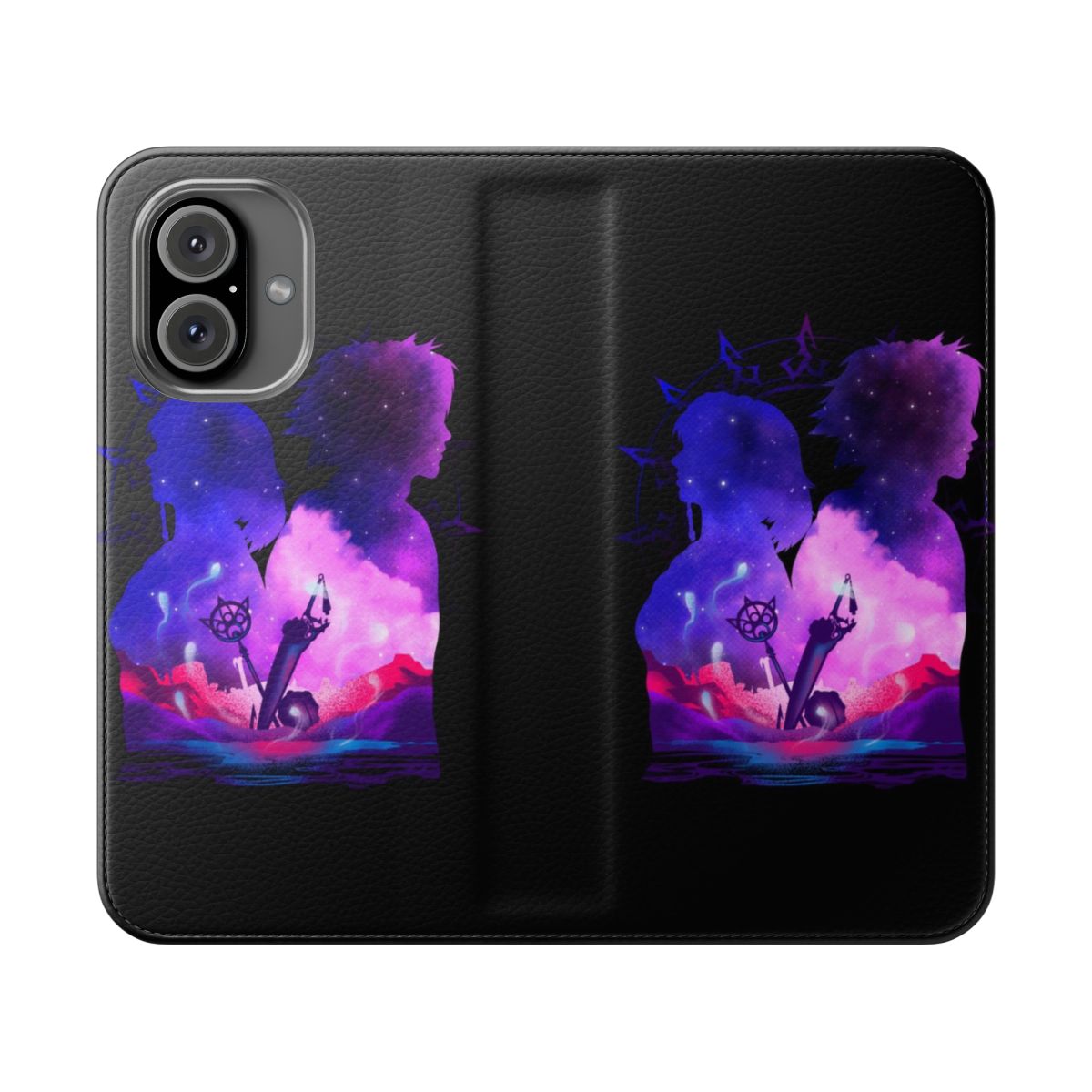 Final Fantasy-inspired phone case with night sky and adventure design