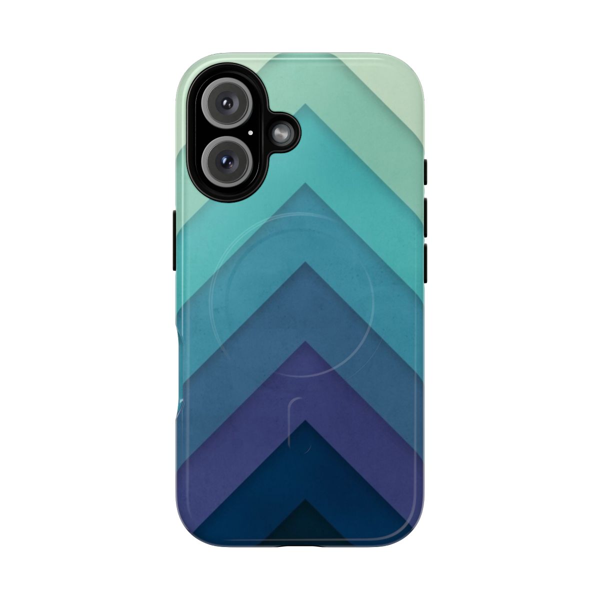 Retro chevrons patterned phone case in abstract minimalist design