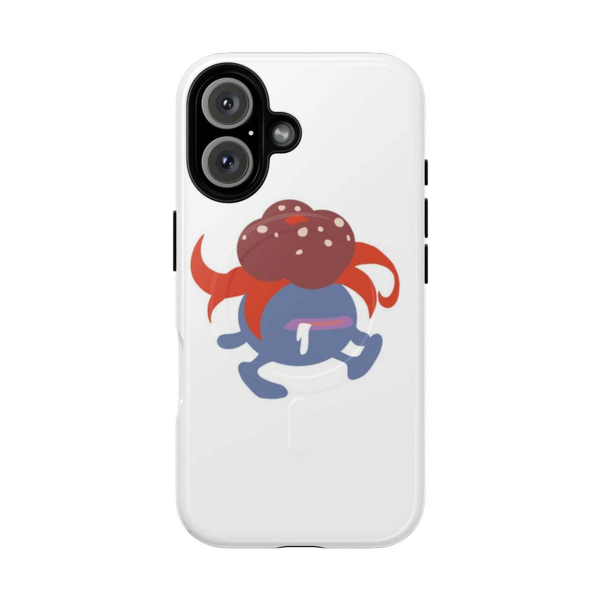 Gloomy, minimalist, magnetic, and tough phone case featuring a monster or plant-inspired design