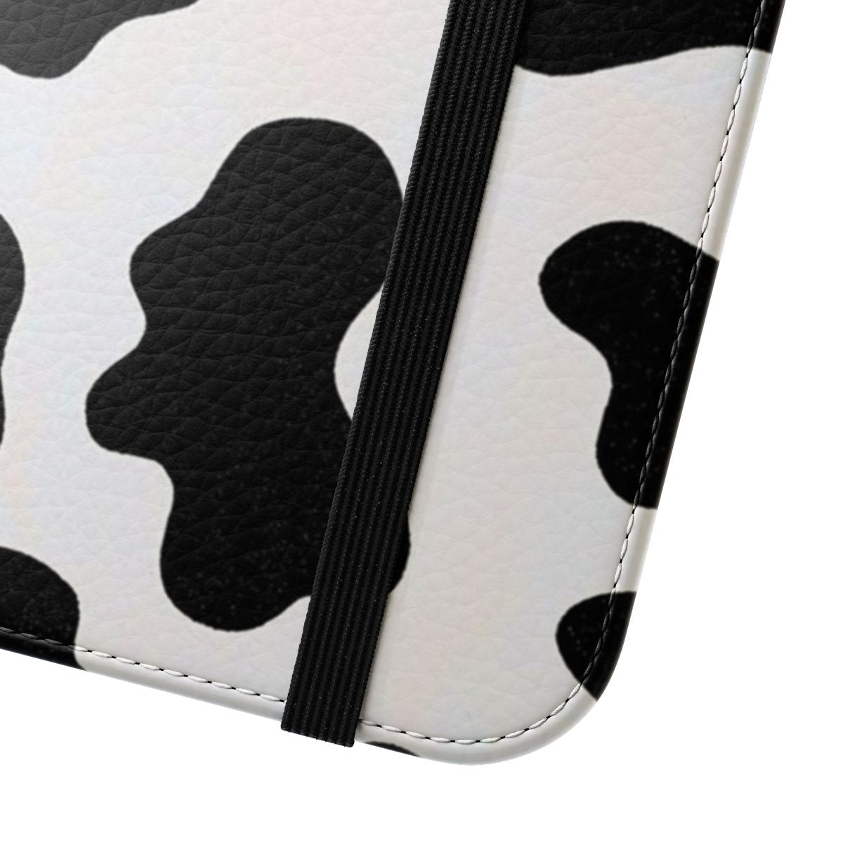 Cowhide-inspired cow print phone case with a trendy aesthetic design - Close Up