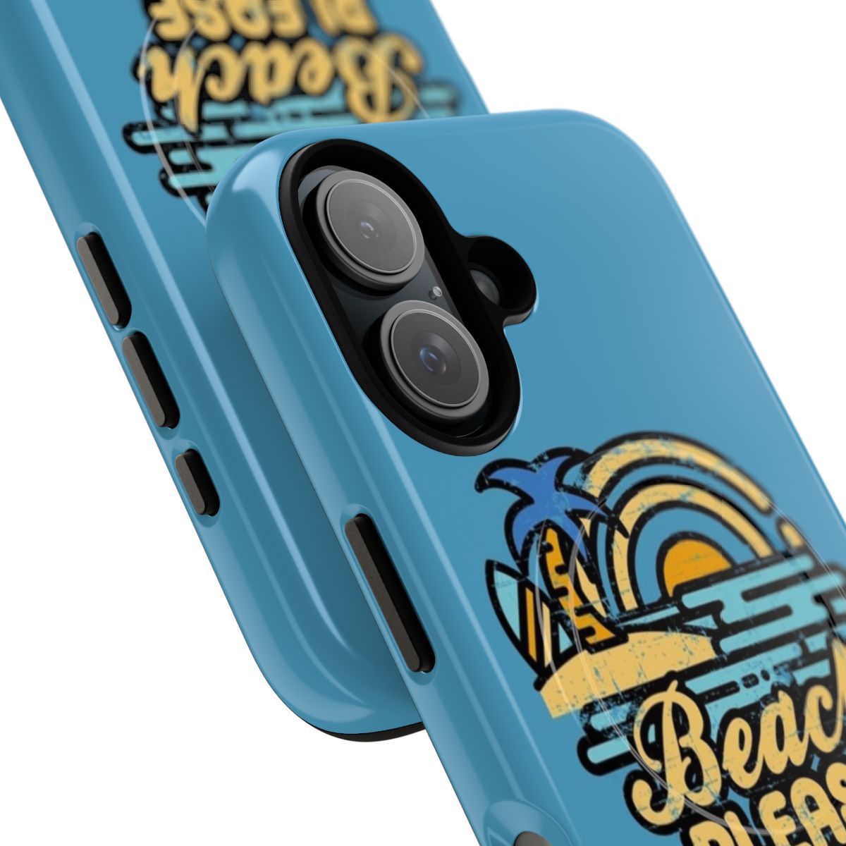 Retro beach-themed magnetic tough phone case - Detail