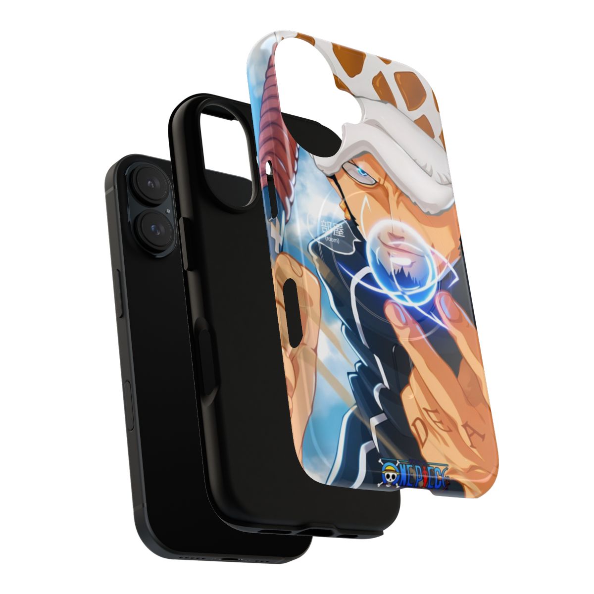 Protective phone case featuring Trafalgar Law from the popular anime and manga series, One Piece. - Layers