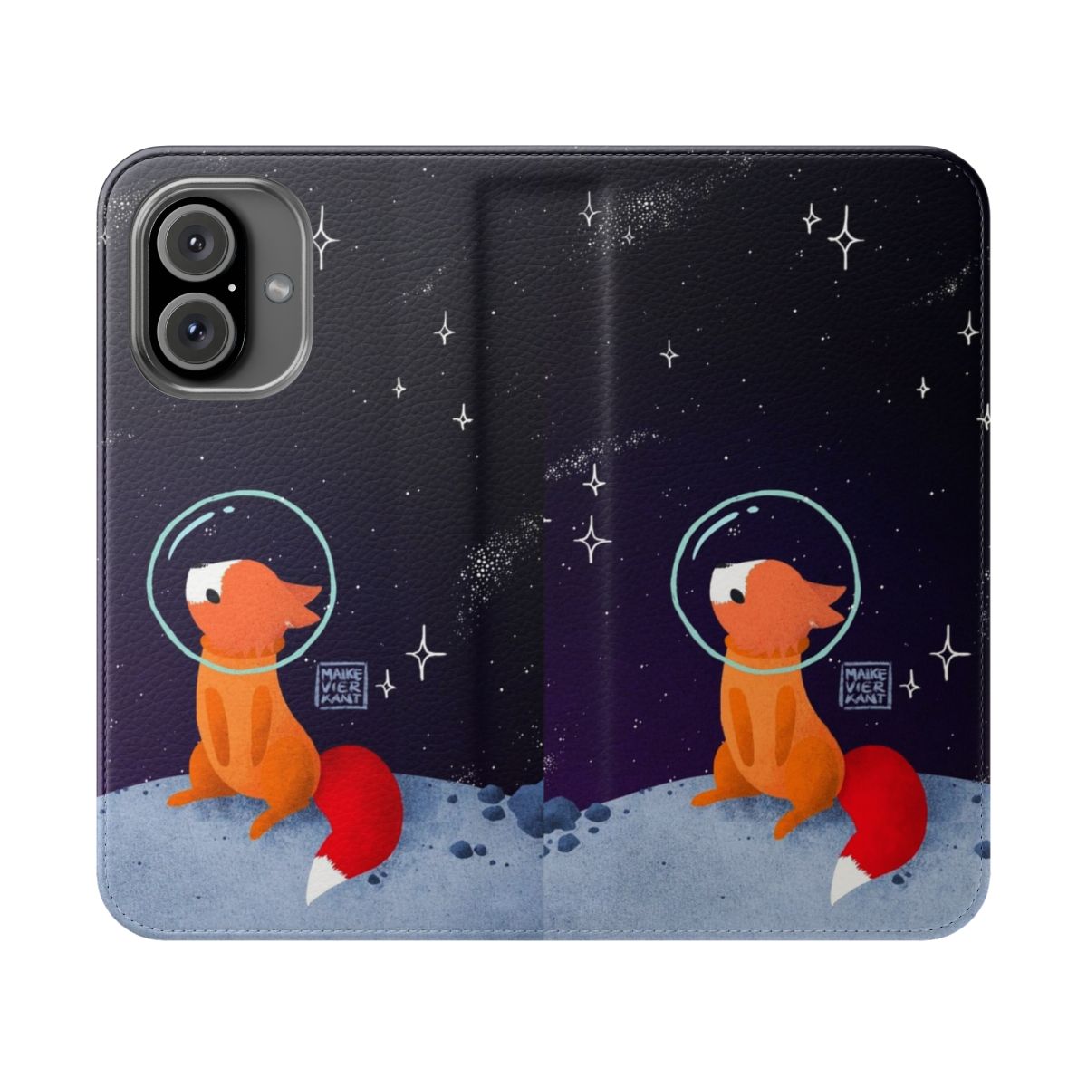 Cosmic Space Critter Phone Case with a cute space fox design