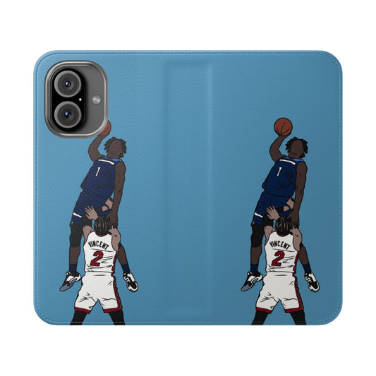 Basketball phone case featuring Anthony Edwards' famous dunk over Gabe Vincent