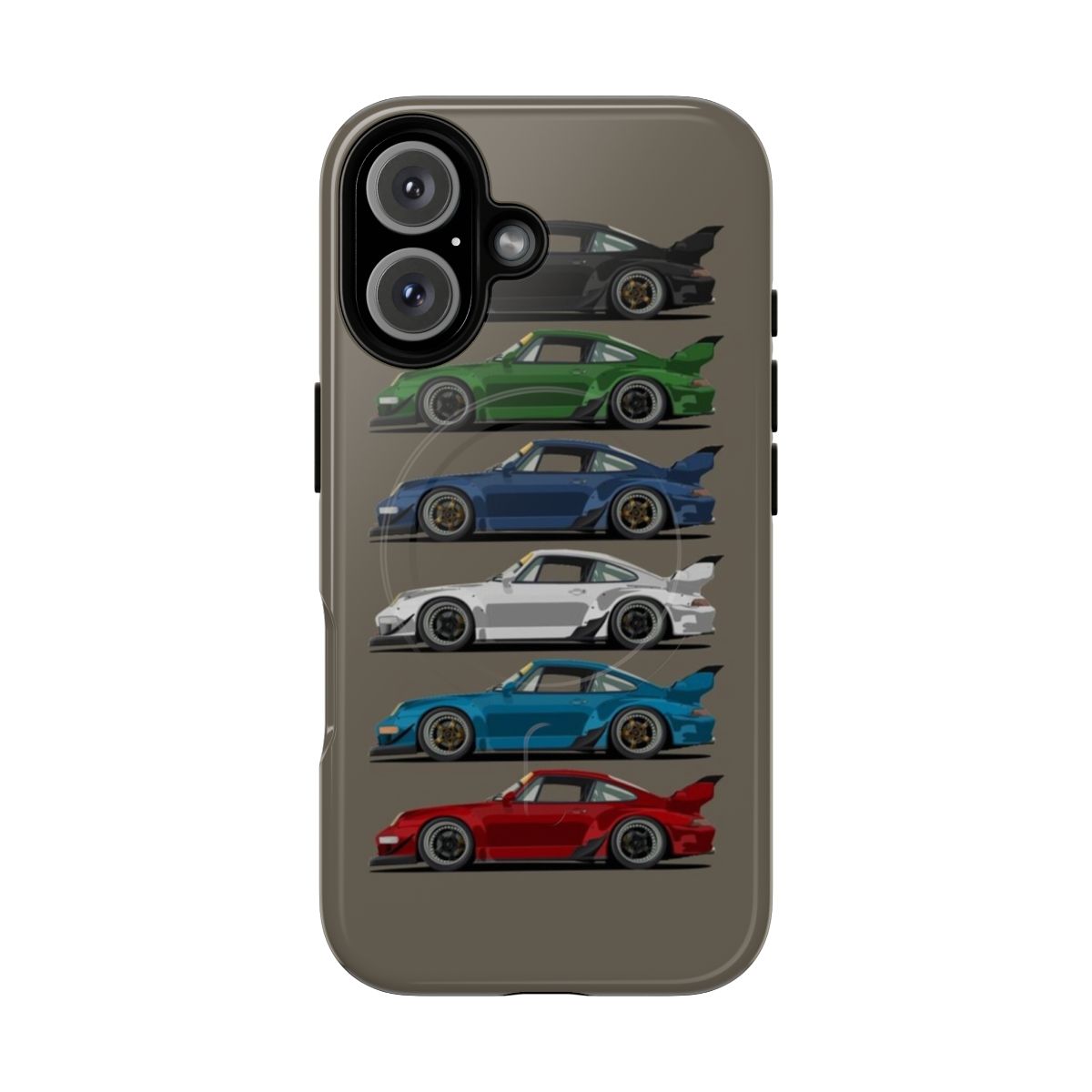 Vintage-inspired magnetic tough phone cases featuring classic car designs