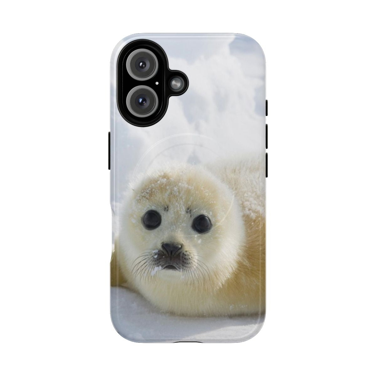 Cute baby seal design magnetic tough phone case