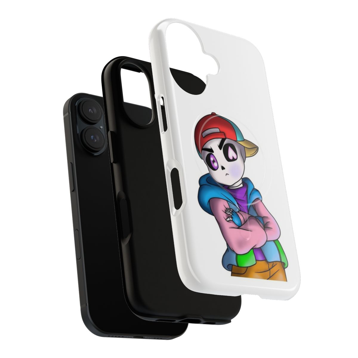 Tough magnetic phone case featuring the Undertale character Fresh Sans - Layers