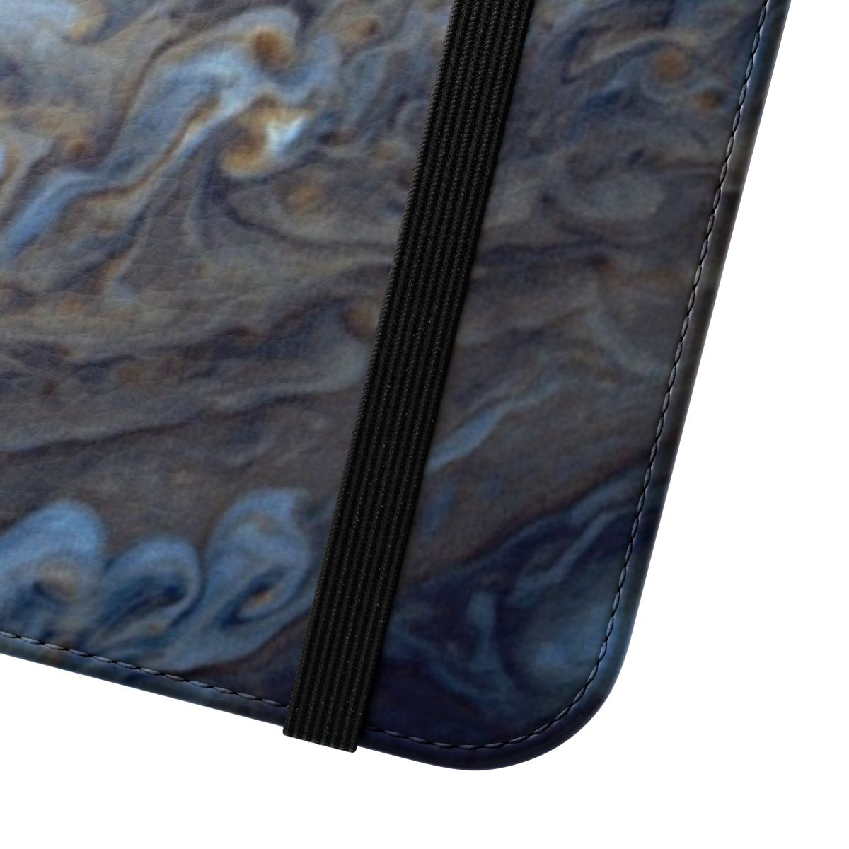 Vibrant flip cover phone case featuring stunning images of the planet Jupiter, nebulae, and galaxies from the Hubble telescope. - Close Up