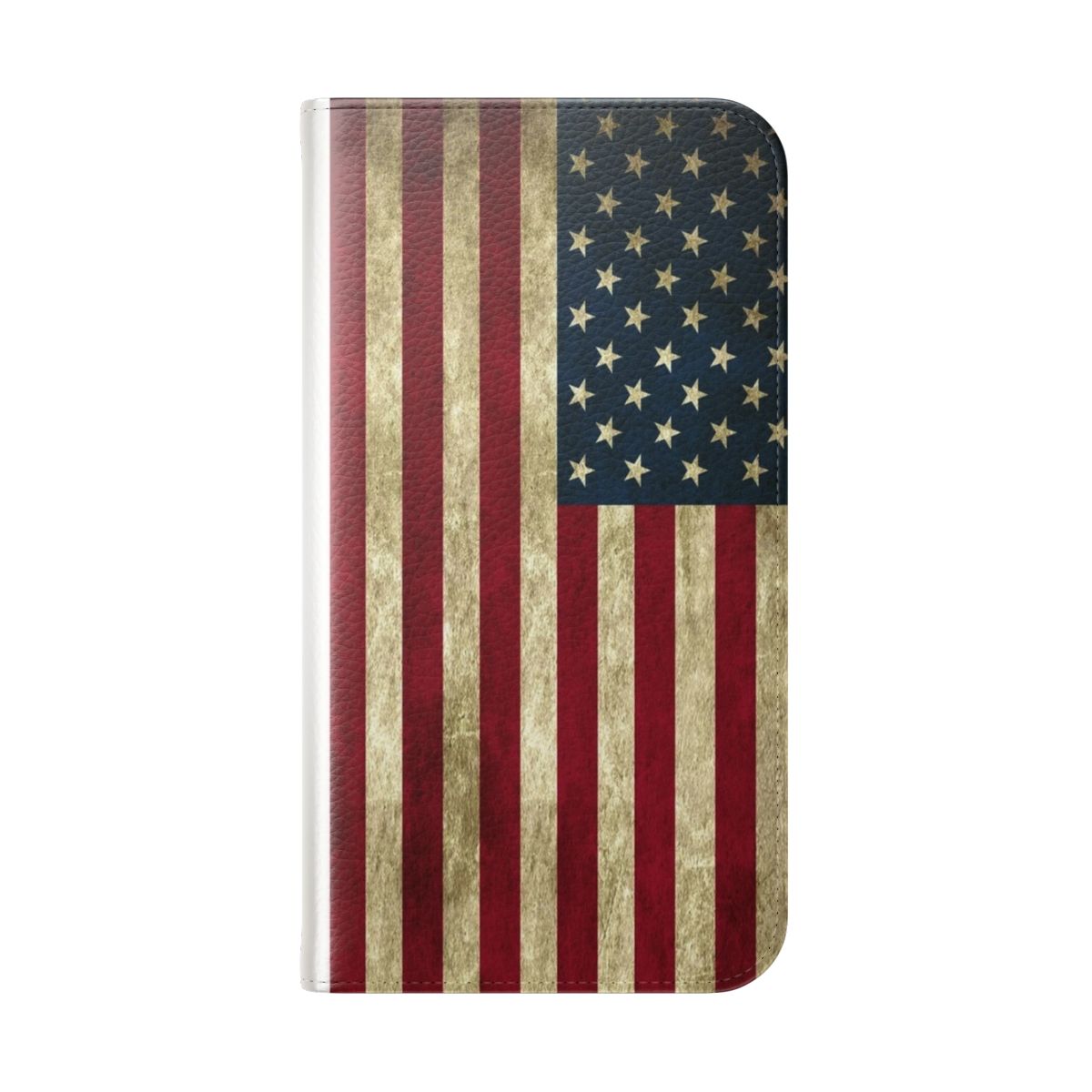 Patriotic American flag design flip phone case - Folded Back