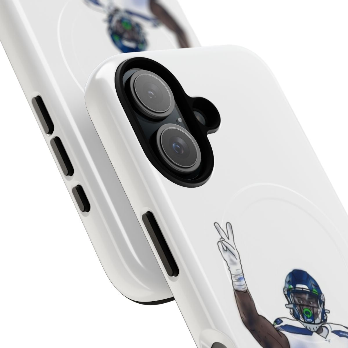 Seattle Seahawks-inspired magnetic phone case featuring DK Metcalf - Detail