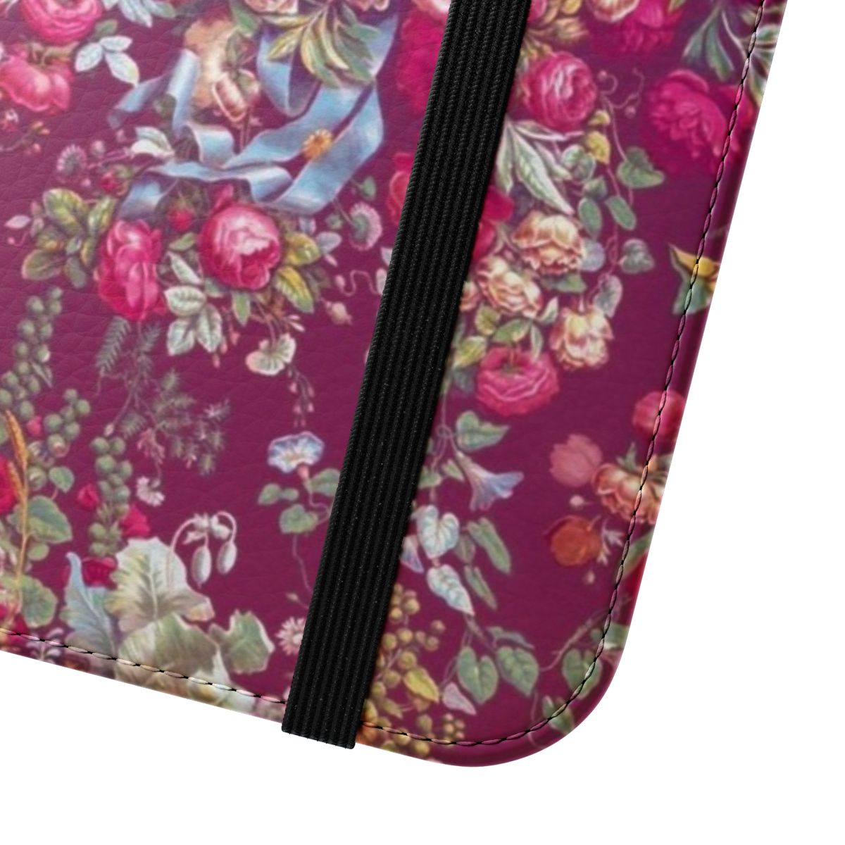 Vintage floral bouquet design on a phone case - Close Up