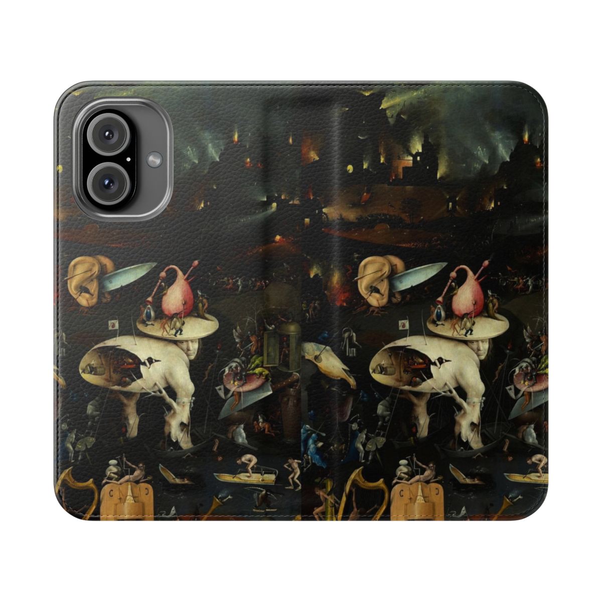 Surreal phone case featuring 'Hell' by Hieronymus Bosch