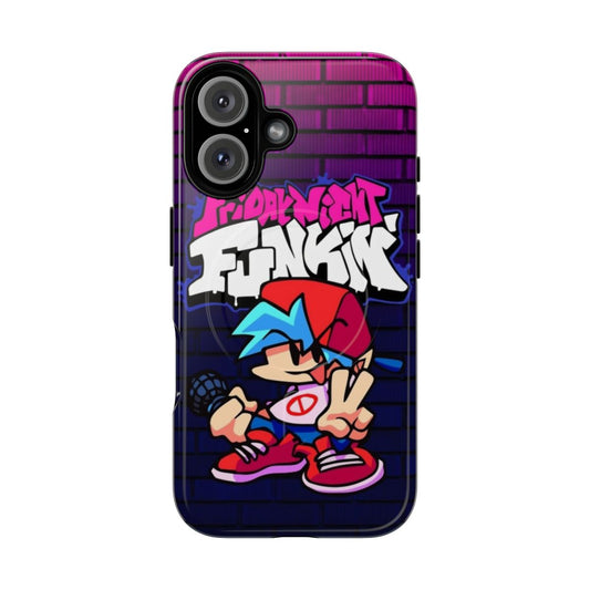 Magnetic tough phone case featuring characters from the Friday Night Funkin' game