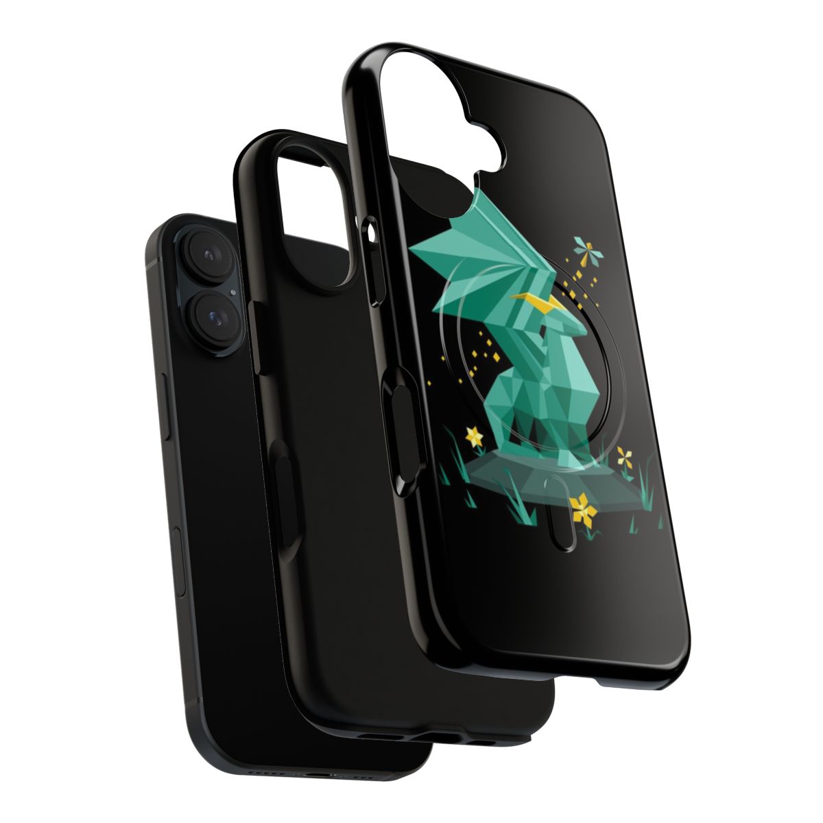 Crystal Guardian Magnetic Tough Phone Case featuring a chibi Spyro the Dragon design - Layers