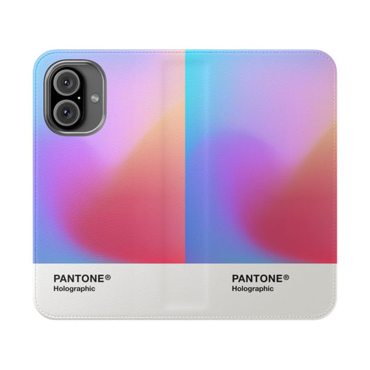 Holographic iridescent pastel-colored phone case