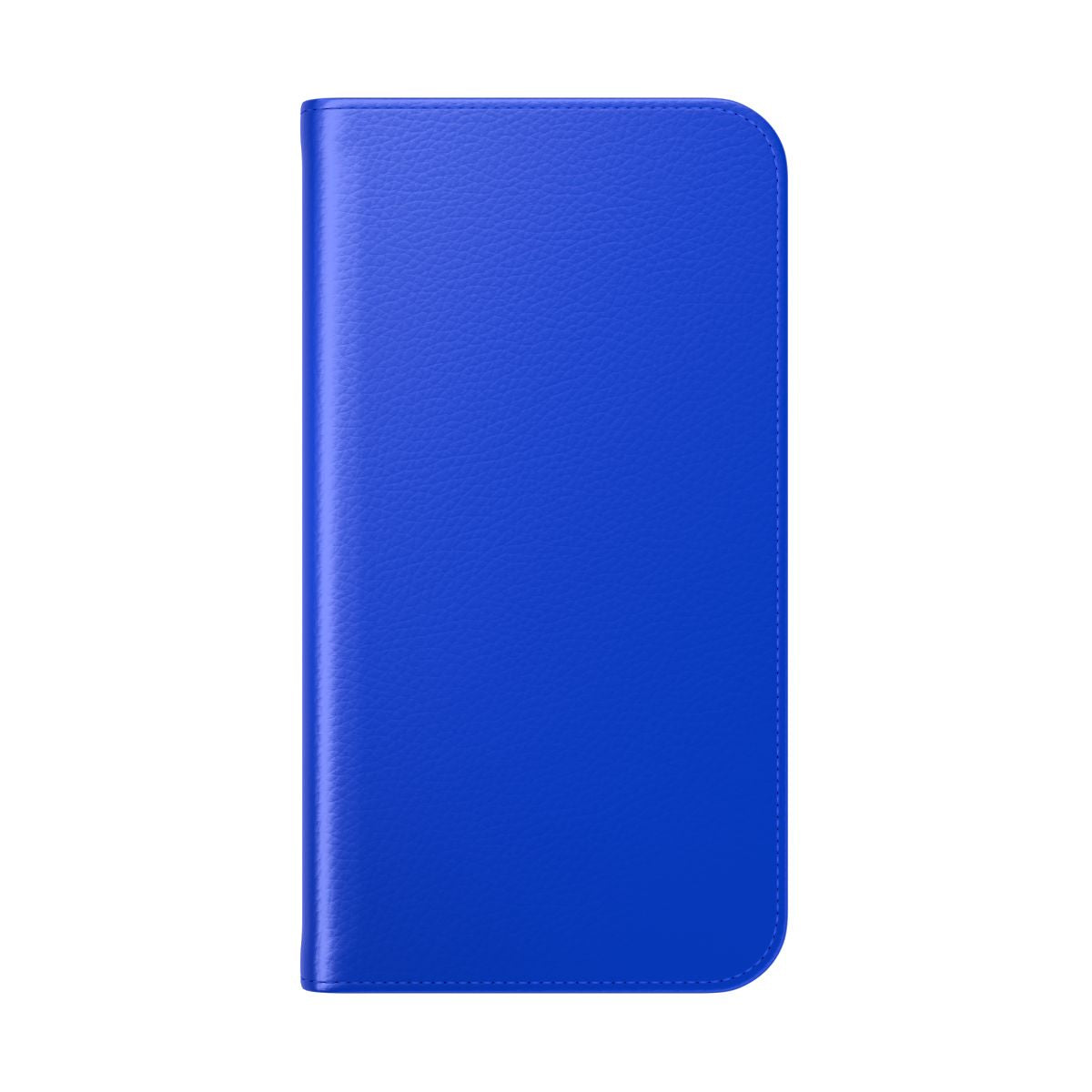 A stylish and minimalist preppy blue phone case cover with a vibrant and fluorescent color. - Folded Back