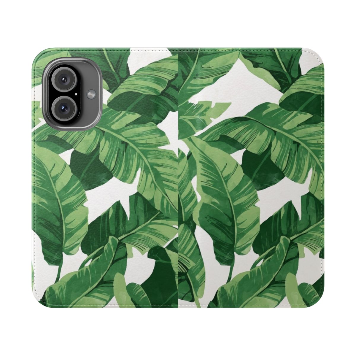 Tropical banana leaf print phone case cover