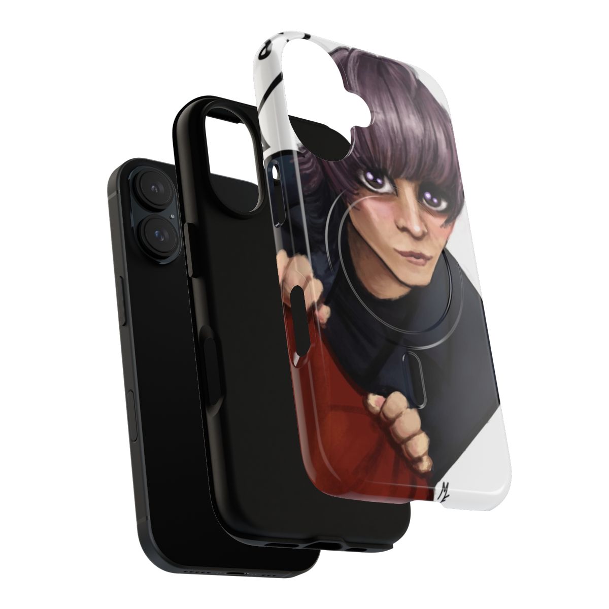 Miya from MUCC inspired magnetic phone case with a timeless visual kei design. - Layers