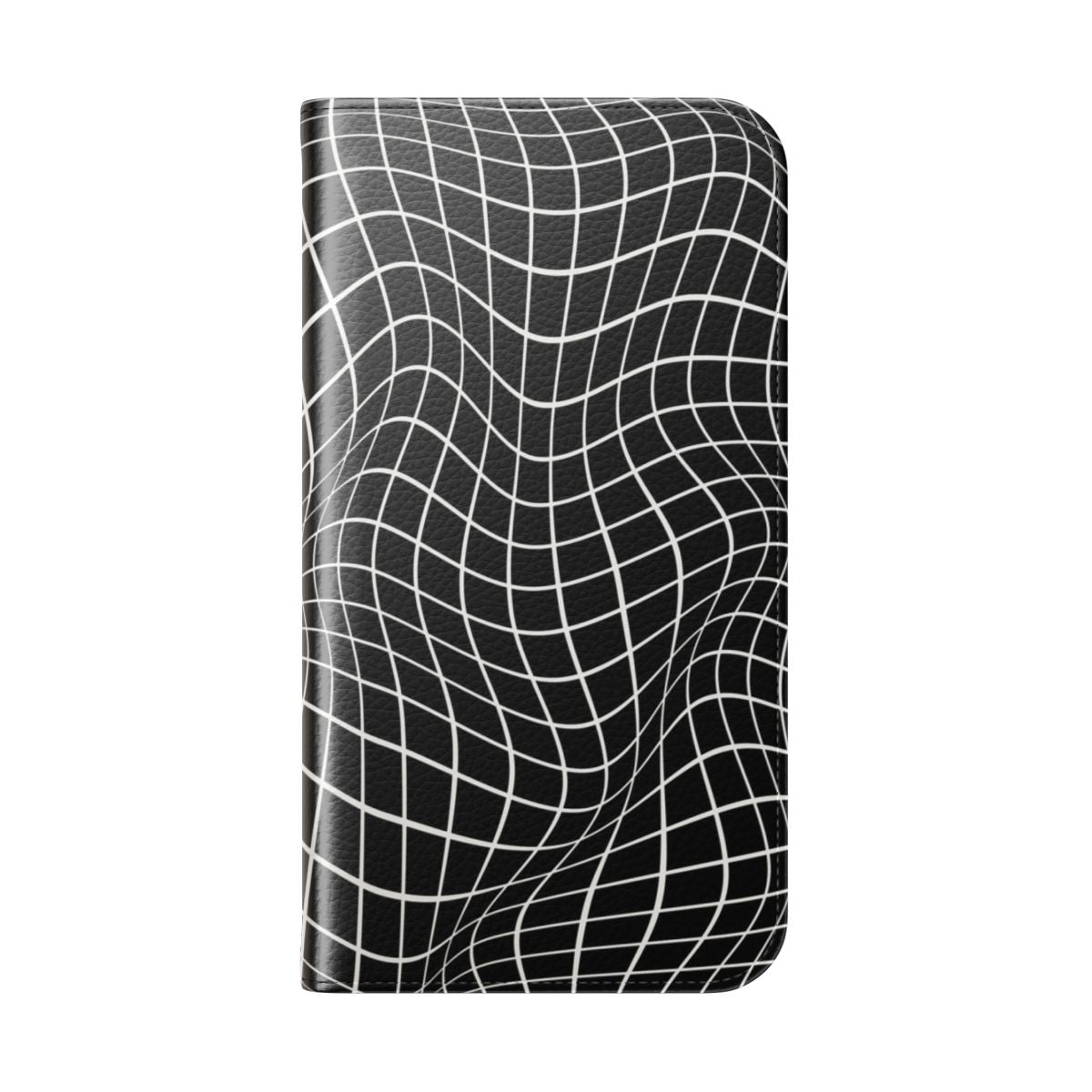 Wavy grid pattern phone case with a minimalist, retro-inspired design - Folded Back