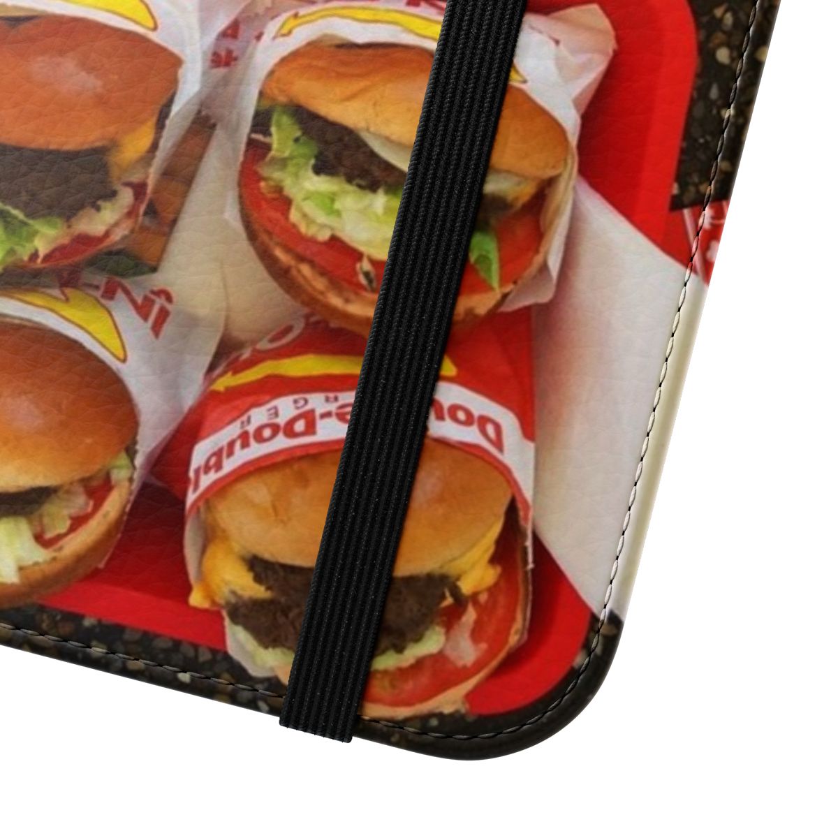 In N' Out Burger-Themed Flip Phone Case - Close Up