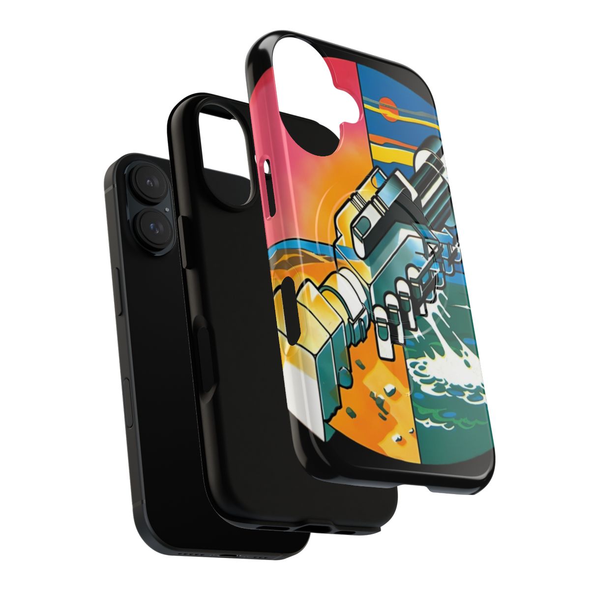 Magnetic tough phone case with Pink Floyd and Travis Scott artwork - Layers