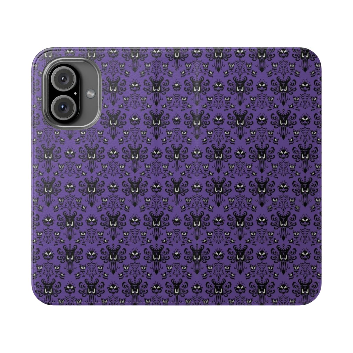 Haunted Mansion inspired purple and dark damask pattern phone case