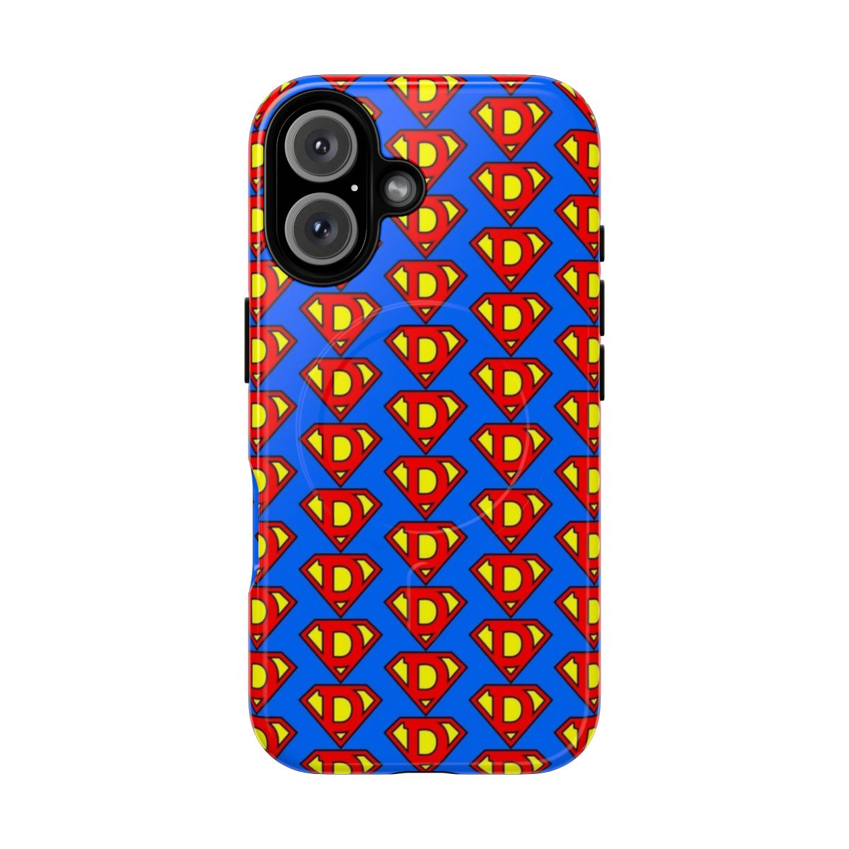 Superhero letter D phone case with magnetic tough design