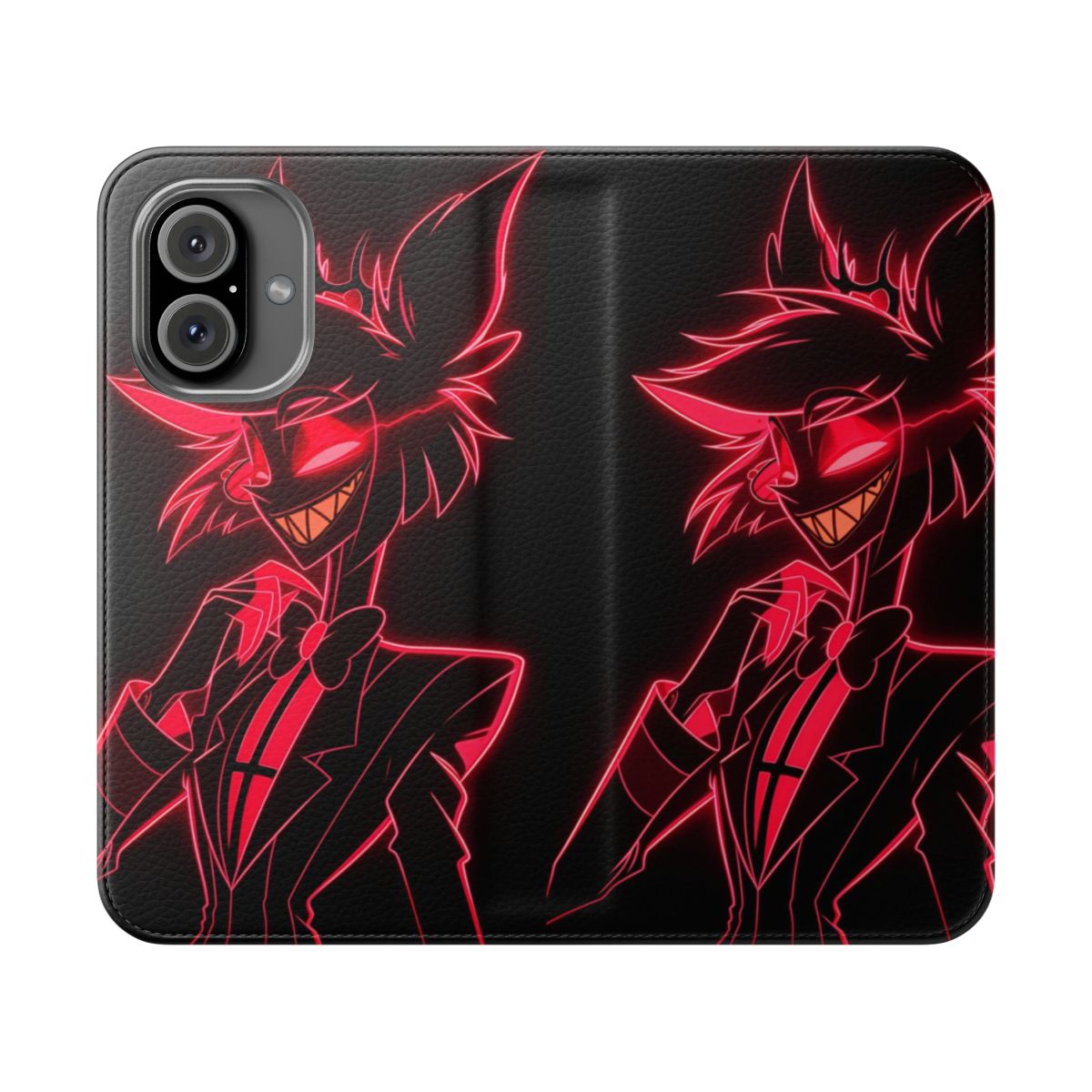 Neon Alastor inspired flip cover phone case