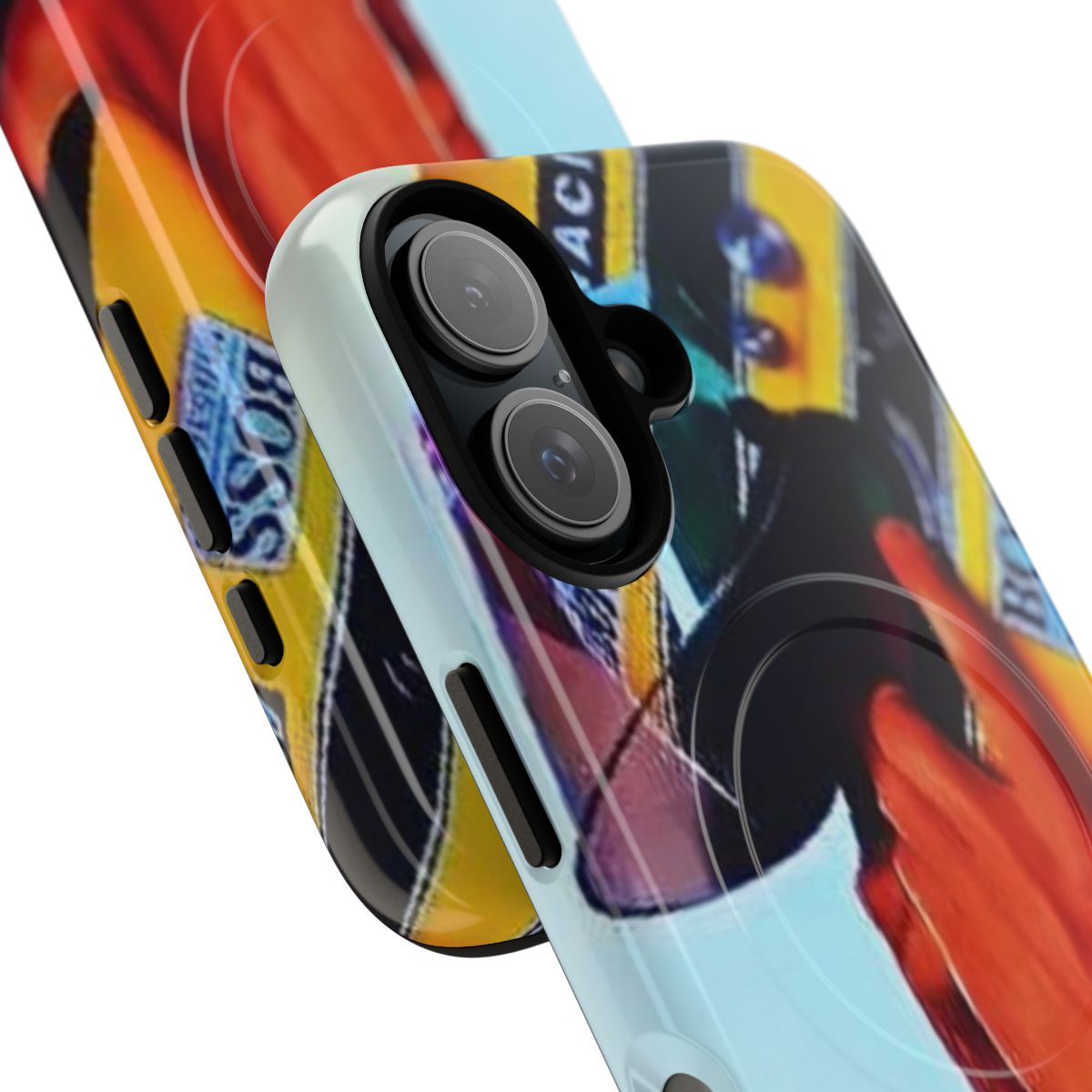 Ayrton Senna-inspired magnetic tough phone case with a stylish wallpaper design - Detail