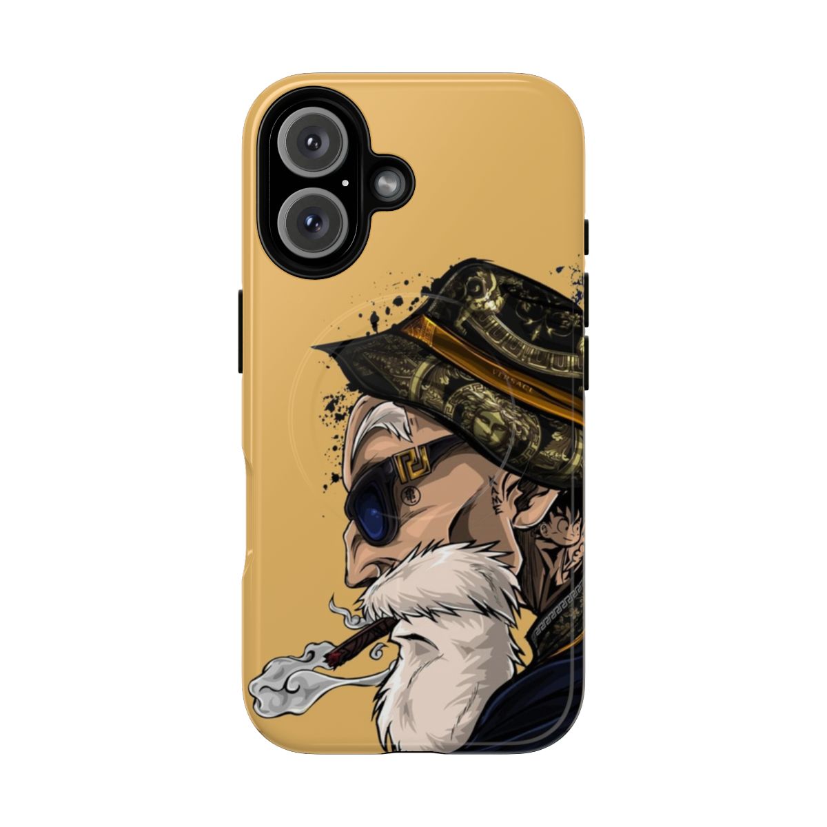 Master Roshi-inspired magnetic tough phone case with dragon ball design