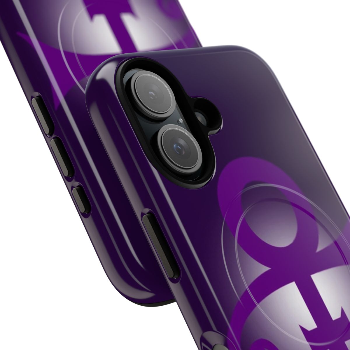 Purple Ankh Magnetic Protective Phone Case - Detail