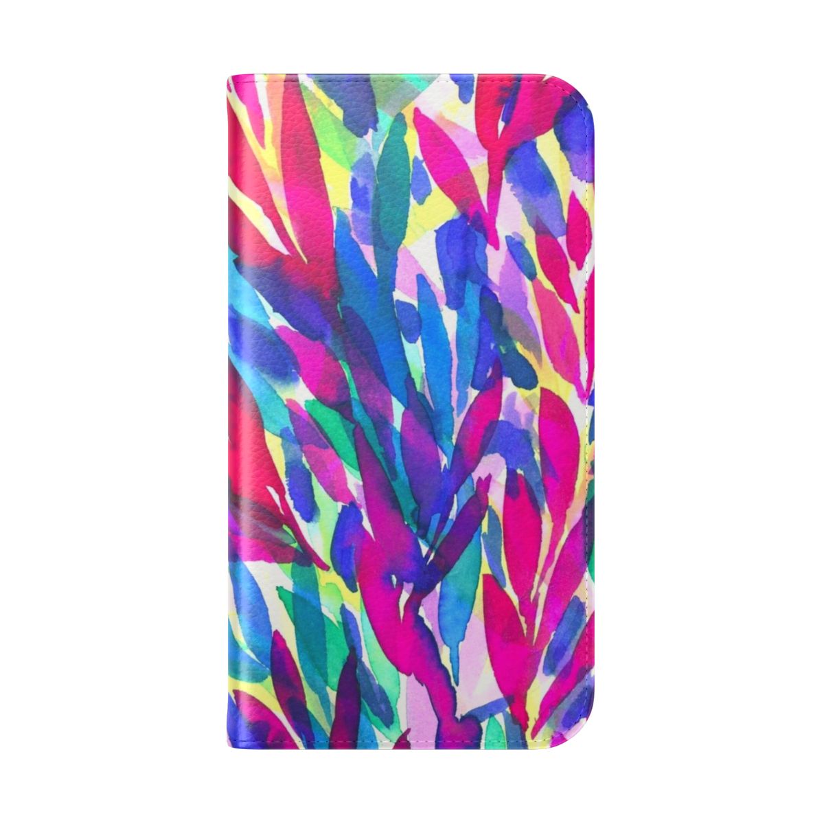 Vibrant tropical abstract watercolor design phone case - Folded Back