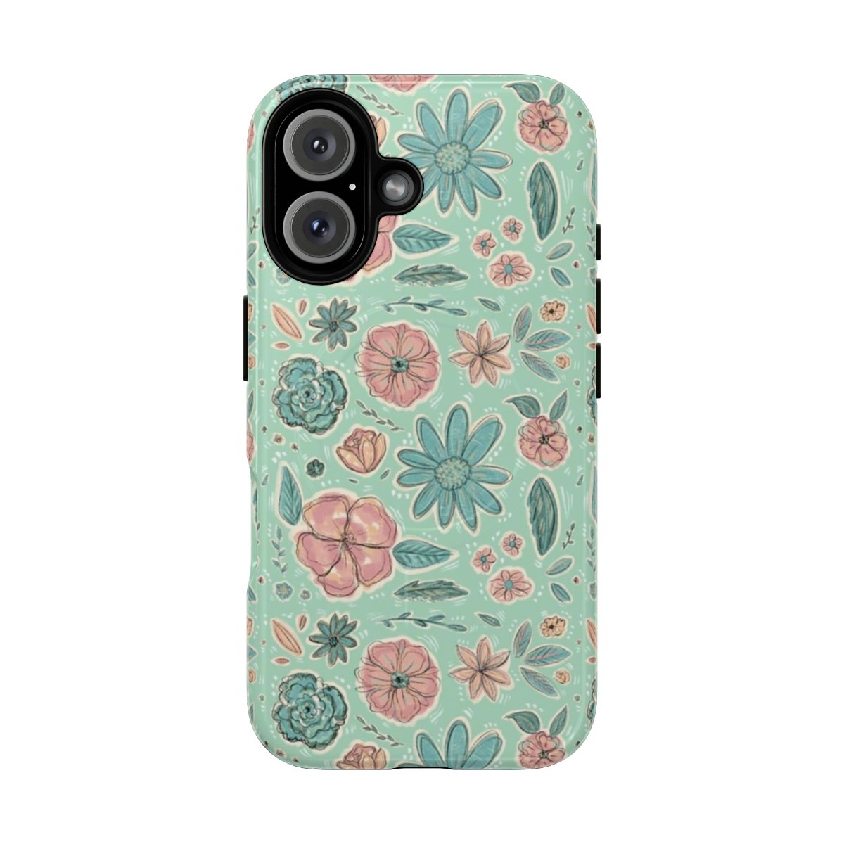 Colorful desert-inspired geometric pattern phone case