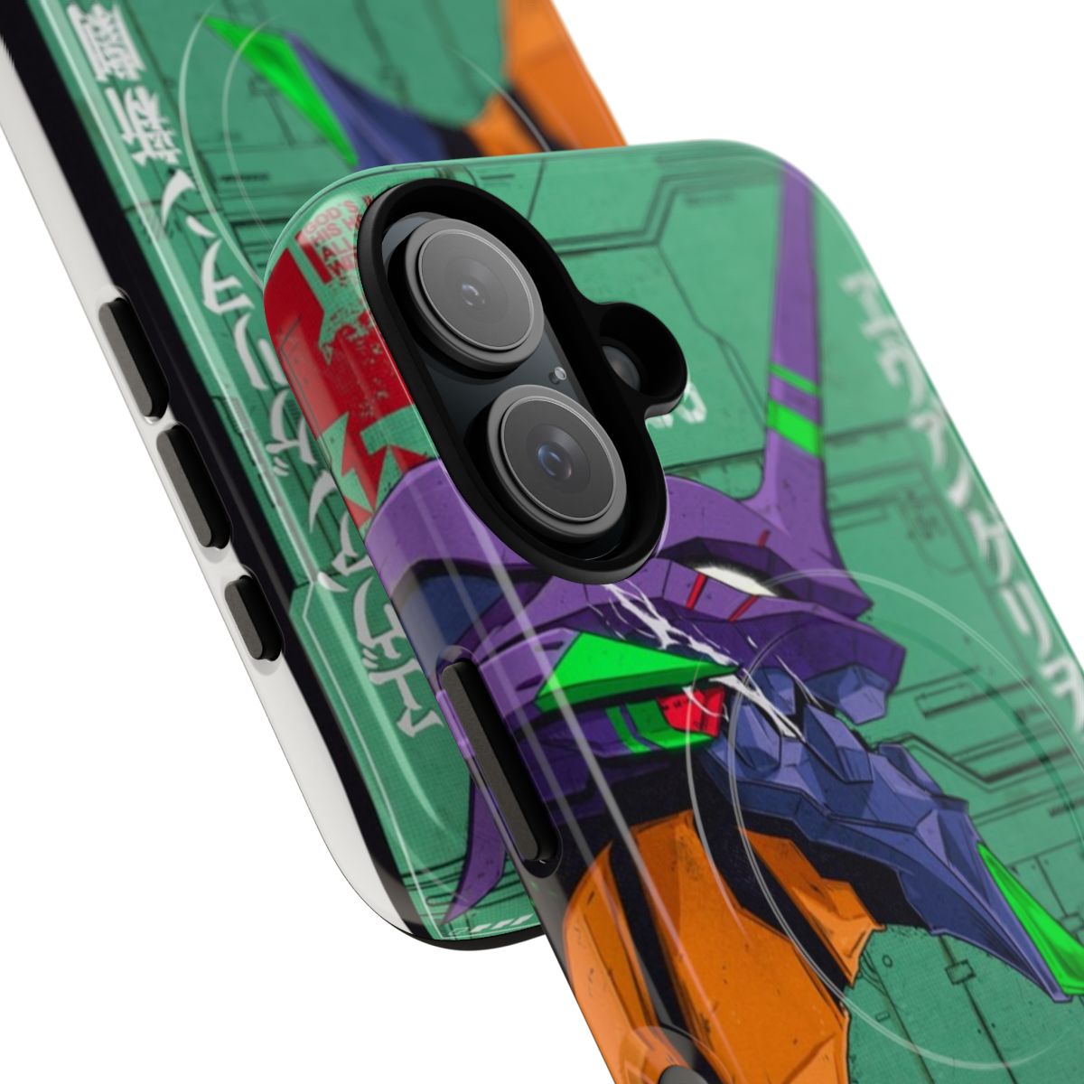 Magnetic tough phone case inspired by the anime Evangelion - Detail